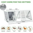 thumbnail image 2 of Chicken Coop Indoor Outdoor,Wooden Brooder Box,A-Frame Poultry Quail Cages Duck House with Ventilating Wire Rabbit Hutch for Small Animals (Grey), 2 of 7