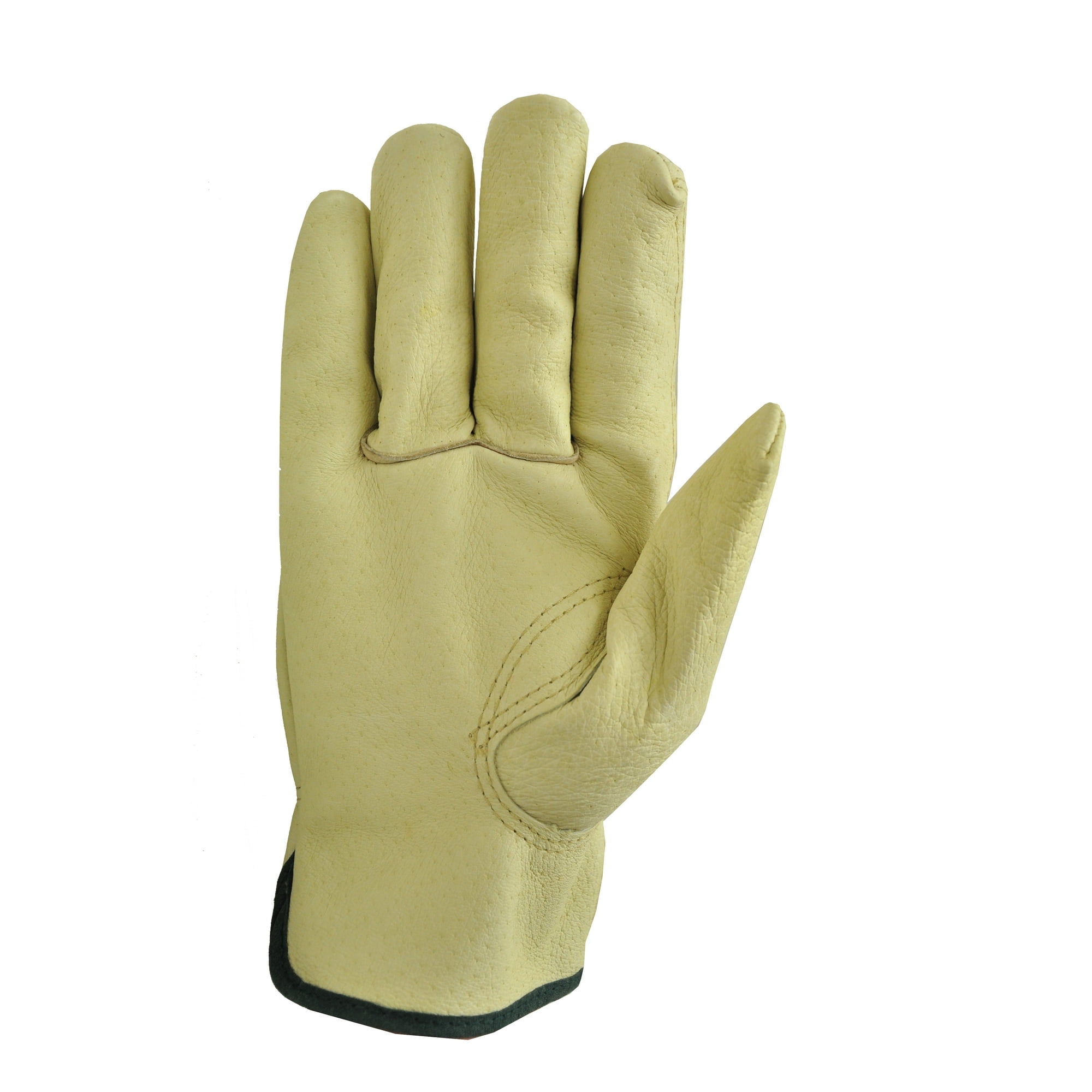 G & F Grain Pigskin Leather Work Gloves, Size Small, 3 Pairs