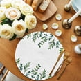 thumbnail image 2 of Eucalyptus Leaves Round Placemats Set of 8 for Dinning Tables,Heat-proof Braided Table Mats 15 Inch,Spring Pastoral Botanical Leaf Watercolor Washable Place Mat for Kitchen Restaurant Party Table, 2 of 9