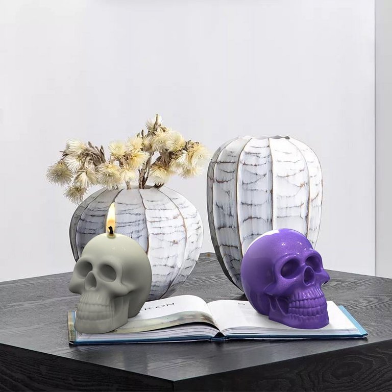 LET'S RESIN Silicone Skull Molds, 3D Large Skull Shape Molds for