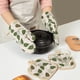 thumbnail image 5 of Guantes de Cocina con Aislamiento Térmico para Microondas, Gruesos, a Cuadros, de Algodón y Lino, para Horno., 5 of 6