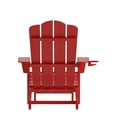 thumbnail image 5 of Flash Furniture HDPE Adirondack Chair with Cup Holder and Pull Out Ottoman, All-Weather HDPE Indoor/Outdoor Lounge Chair in Red, 5 of 9