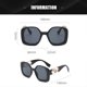 thumbnail image 2 of Gafas de sol huecas con montura cuadrada, tendencia de moda urbana, fabricadas en PC y metal., 2 of 5