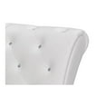thumbnail image 4 of Baxton Studio Pease Contemporary White Faux Leather Upholstered Crystal Button Tufted Chaise Lounge, 4 of 5