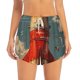 thumbnail image 2 of Balery Rusty Rocket Launch Pantalones cortos deportivos para mujer con forro y dos bolsillos, elásticos, para entrenamiento, gimnasio, yoga-Large, 2 of 7