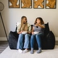 thumbnail image 4 of Big Joe Imperial Fufton Foam Filled Bean Bag Sofa with Removable Cover, Black Plush, Soft Polyester, 5 feet Giant, 4 of 8