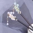 thumbnail image 5 of Horquilla con borlas, accesorios antiguos para el cabello, horquilla de madera con forma de disco, horquilla de madera con forma de escalón, tocado Hanfu, accesorios para cheongsam para mujer, 5 of 5