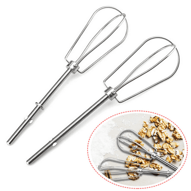 Fakrich 2 Pack W10490648 Beaters Attachments for KitchenAid Hand Mixer, Stainless Steel Turbo Beaters for KitchenAid Mixer Replacement