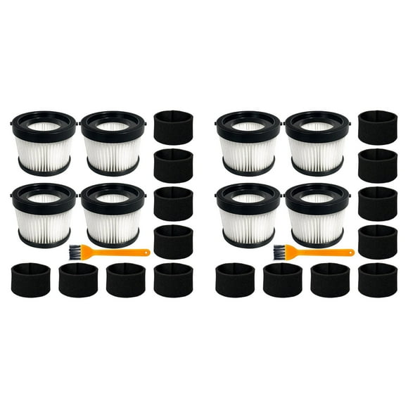 8Pack DCV5011H HEPA Filter for DCV501HB Cordless Handheld Vacuum, with 16 Foam Sleeve Filters & 2 Brush