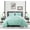 Aqua/White, variant on Chezmoi Collection 3-Piece Micromink Sherpa Down Alternative Comforter Set