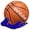 Blue, variant on Hold My Ball Basketball Holders – Black Large Hand Wall Mount Displays for Ball Storage & Memorabilia - Ball Storage Rack for Basketball, Soccer or Volleyballs