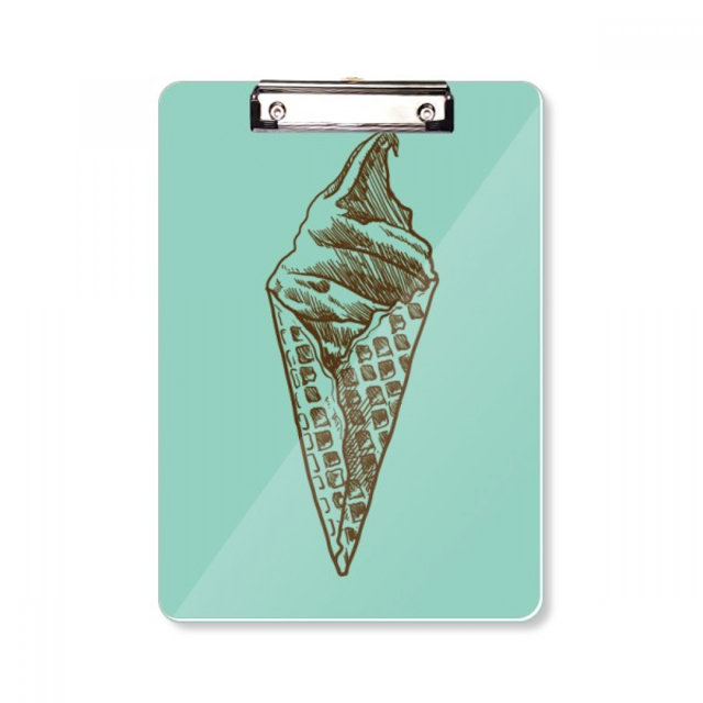 El chocolate con crema sketch conos de helado Portapapeles Carpeta de escritura Placa de soporte A4