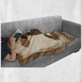 thumbnail image 6 of African Soft Flannel Fleece Throw Blanket, Folk Art Element Frame Native Lady Hand Gesture Antique, Cozy Plush for Indoor and Outdoor Use, 70" x 90", Brown Pale Brown, by Ambesonne, 6 of 6