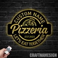 thumbnail image 2 of Craftnamesign Custom Pizzeria Sign, Pizza Sign, Kitchen Decor, Restaurant Sign, Business Logo Sign, 2 of 5