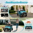 thumbnail image 4 of Funcid 24V Ride on Toys with Remote Control, 2 XL Seater Ride on Truck Car, 2WD/4WD Electric Car for Kids w/ Bluetooth, Flashing Colored Lights, SD Port, MP3, Spring Suspension, 6MPH, Teal, 4 of 8