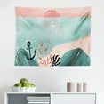 thumbnail image 1 of Graphic Beach Tapestry, Summer Coast in The Wind with Palm Trees Cloudy Sky and Flying Seagull Image, Fabric Wall Hanging Decor for Bedroom Living Room Dorm, 2 Sizes, Multicolor, by Ambesonne, 1 of 1