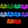 thumbnail image 3 of Yeacher YJ001 LED Glasses 10 Colors Optional Light Up El Wire Neon Rave Glasses Twinkle, 3 of 8