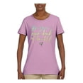 thumbnail image 2 of Positivity saying Pop Culture Womens Graphic T-Shirt, Light Pink, 2XL, 2 of 3
