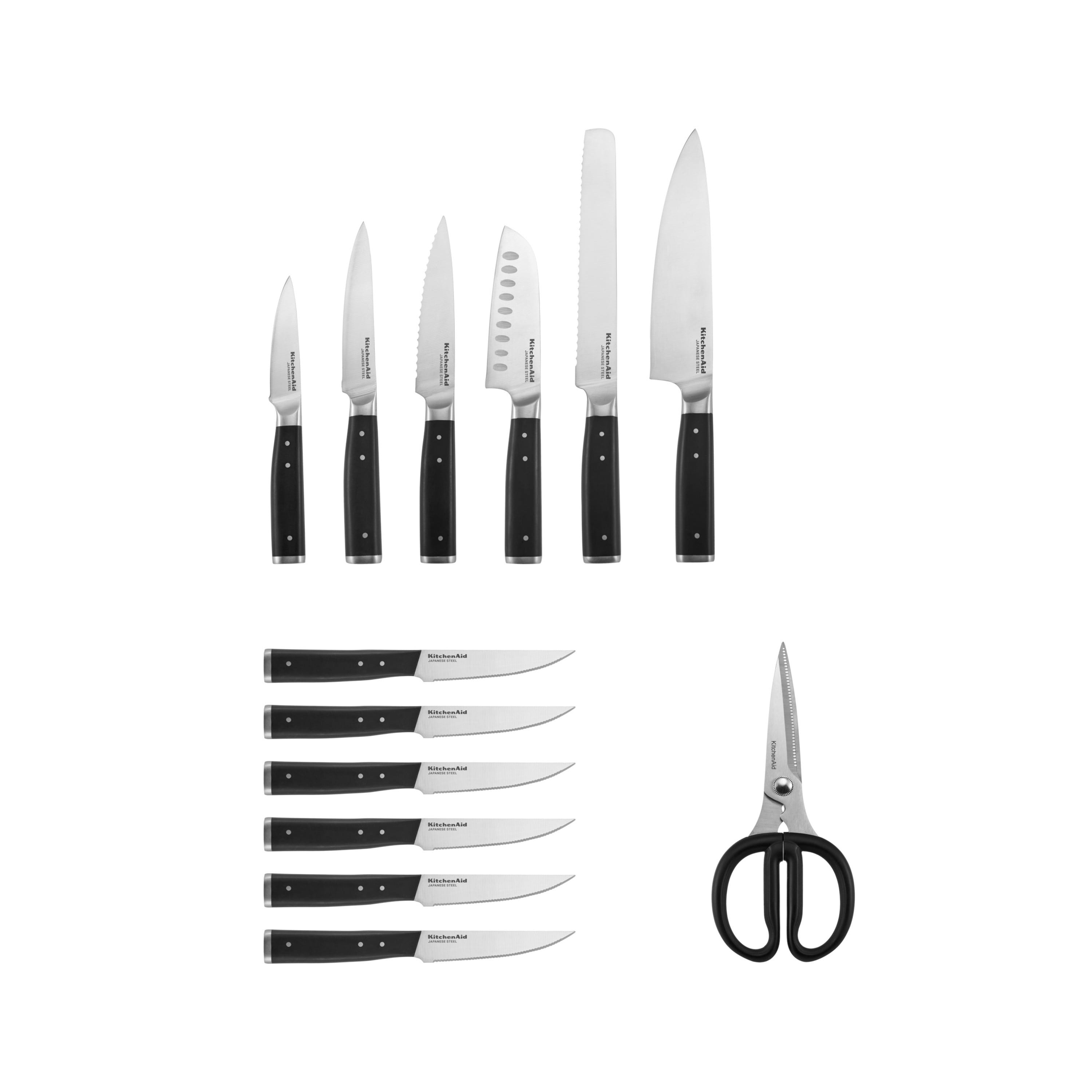 KitchenAid 14-piece Silverite Aluminum Bamboo Cutlery Block Set
