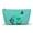 White zipper, variant on Greenish-Blue Flower Makeup Bag Cosmetic Bag Birthday Gift Wedding