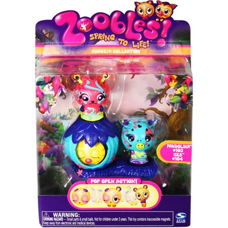 Zoobles Twobles Panda & Zebra with Happitat