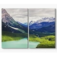 thumbnail image 3 of PixonSign Canvas Print Wall Art Set Lake Stream Flows Through Valley Nature Wilderness Photography Modern Art Contemporary Landscape Fun Multicolor Ultra for Living Room, Bedroom, Office - 24"x36"x2, 3 of 5
