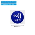 thumbnail image 2 of Uxcell NFC Sticker NFC213 Tag Sticker 144 Bytes Memory Blank Round NFC Tags Blue 10 Pack, 2 of 5