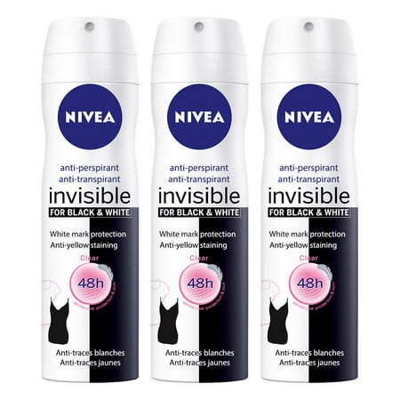 Nivea Invisible for Black & White Anti Perspirant Body Spray for Women 150ml - Pack of (Best Nivea Deodorant For Men)