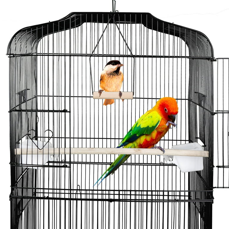 洋楽 CAGE Vintage White Bird Cage with Hoop Swings | Grandview Mercantile