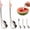 2 PCS-B, variant on 2-in-1 Watermelon Spoon, Stainless Steel Dual-Sided Fruit Scoop with Long Handle, Wide Mouth Fruit Spoon with Smooth Edge for Easy Scooping, Easy Clean Kitchen Utensil