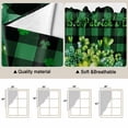 thumbnail image 5 of St. Patrick's Day Swag Valances for Windows, Kitchen Window Curtains Over Sink, Green Clovers Coin Buffalo Plaid Window Treatment Curtains for Living Room/Bedroom Curtains 2 Panel Sets 36"x45", 5 of 8