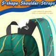thumbnail image 5 of Blue and Gold Marble Pattern 17" Waterproof Oxford School Backpacks for Teens, S-Shape Padded Straps, for School, Travel, Hiking, Camping, 5 of 5