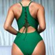 thumbnail image 3 of Gibobby Traje de Baño Sexy Bikini Traje de baño triangular ajustado sexy con cordón en la espalda para mujer(Verde,CH), 3 of 5