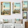 thumbnail image 4 of Designart "Vintage Windows View of Los Angeles I" Floral Framed Wall Art - Traditional Green Window Entryway Framed Wall Art Print, 4 of 6