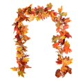 thumbnail image 1 of Garland DearHouse, hojas de arce otoñales de 1,8 m, 2 unidades, color naranja, 1 of 8