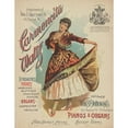 thumbnail image 2 of Anonymous 19x24 Gold Ornate Framed and Double Matted Museum Art Print Titled - Carmencita Waltz (1891), 2 of 4