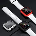 thumbnail image 5 of Compatible with Apple Watch Case 40mm iWatch SE Series 6 5 4 with Screen Protector, Slim Thin Bumper Accessories Full Coverage Defense Edge Hard Cover for Women Men, Black White Red, 3 Pack, 5 of 5