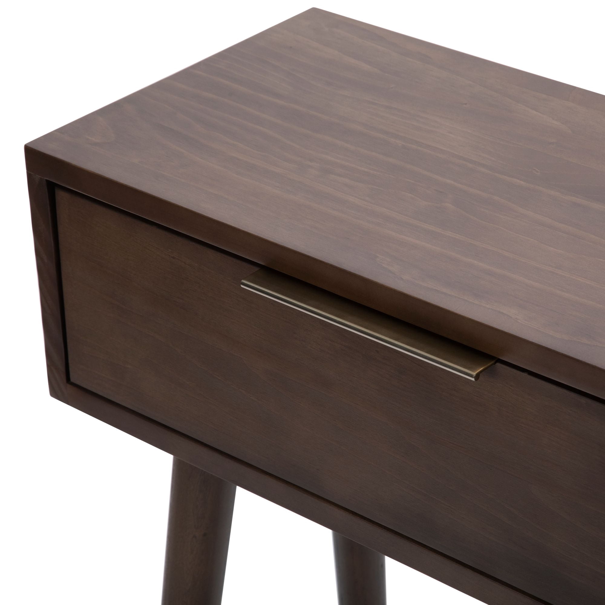 Plank+Beam 46" Mid Century Modern Console Table with Storage Shelves, Entryway Table with Storage, Foyer Tables for Entryway, Console Table, Walnut