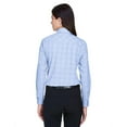 thumbnail image 2 of Devon & Jones DG520W Women's Crown Collection Glen Plaid Woven Dress Shirt-White/ Light French Blue/ French Blue-S, 2 of 3