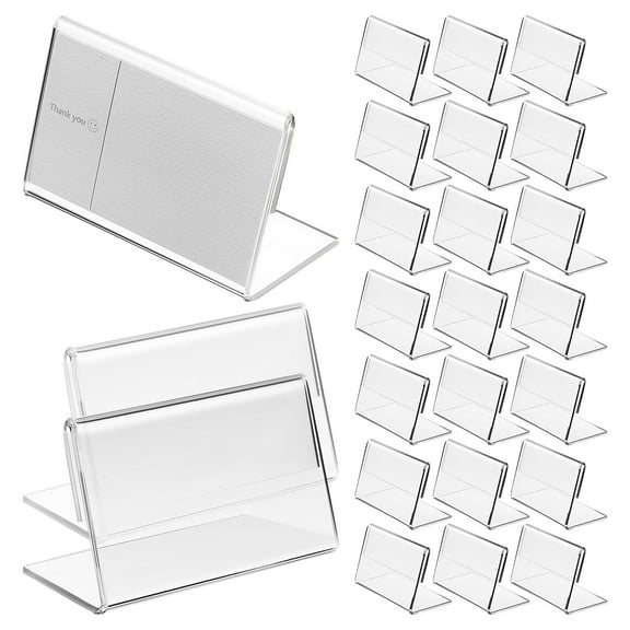 HEANUJJ 40-Pack Clear Acrylic Place Card Holders for Events, Business Owners, Wedding and Party Organizers