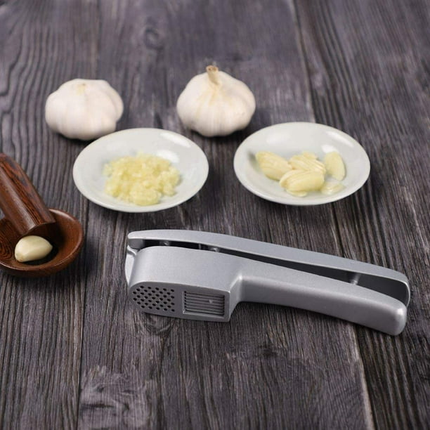Garlic Press, 2 in 1 Garlic Mince and Garlic Slice with Garlic Cleaner