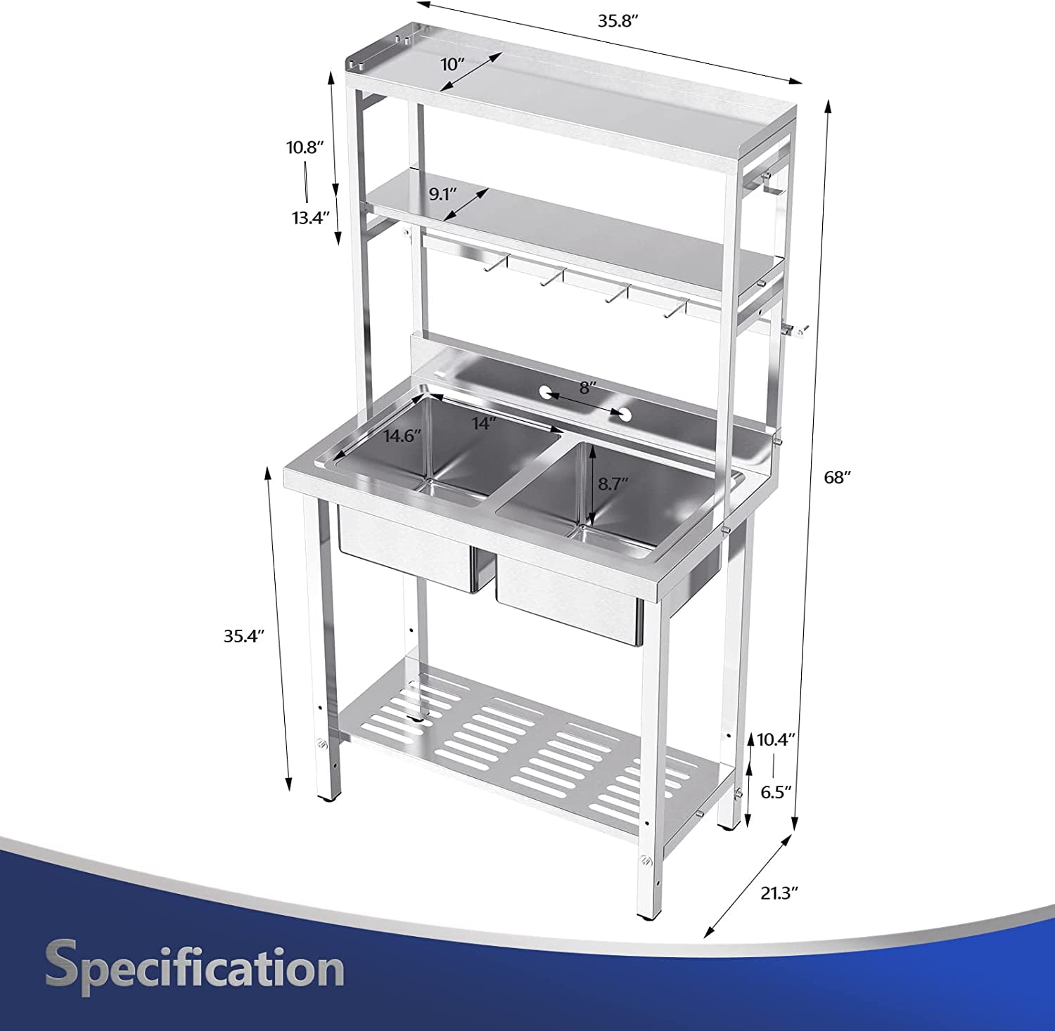 Stainless Steel Retractable Kitchen Sink Shelf Double decker - Temu