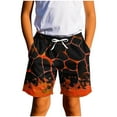 thumbnail image 2 of Cethrio Boys Shorts with Pockets, Drawstring 2025 Athletic Casual Summer Shorts Orange Size 13-14 T, 2 of 7