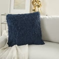 thumbnail image 4 of Nourison Shag Soft Ribbon Shag Navy 20" x 20" Throw Pillow, 4 of 6