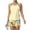 Ginger, variant on Tankini Swimsuits for Women Sunflower Print Crew Neck Drawstring Sports Bathing Suits Summer Beach 2 Piece Swimsuit Yellow L
