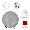 thumbnail image 4 of Daiia GlitterSilver Printed Pattern Ceramic Plate Dinner Plates Bone China Decorative Plates with Display Stand Art Ceramic Ornaments for Wall Hanging Decoration-10in, 4 of 6