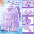 thumbnail image 6 of 3-Piece Cute Backpack Set with Insulated Lunch Bag & Pencil Case, Green & White, 6 of 7