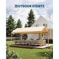 thumbnail image 5 of 10x20 Heavy Duty Carport, Galvanized Steel Outdoor Car Canopy with UV-Resistant & Water-Resistant PE Cover, Portable Garage for SUV, Truck, Boat, Yellow, 5 of 8