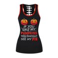 thumbnail image 3 of Women‘s Print Sleeveless Shirts Tops Set Halloween Drawstring Shorts Set EAN13, 3 of 5