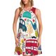 thumbnail image 1 of Easygdp London Symbols para Vestido Transpirable de Mujer, Vestido Suelto de Manga Corta con Pliegues y Bolsillos para el Verano, 1 of 7